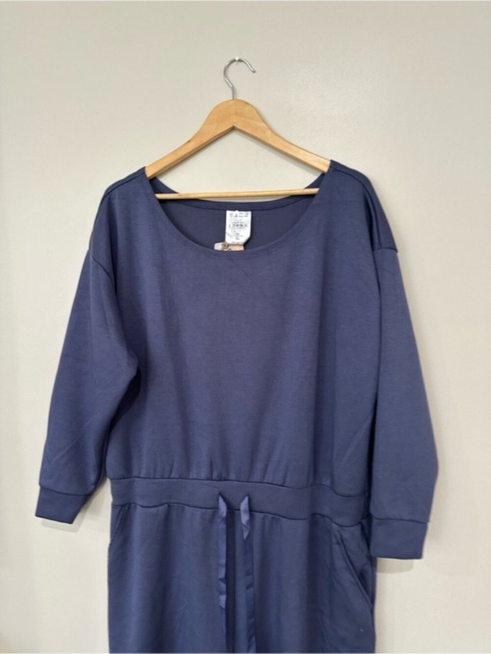 Serra Blue Casual Romper Jumpsuit XL 16-18 Wide Leg Drawstring NWT - Picture 4 of 11